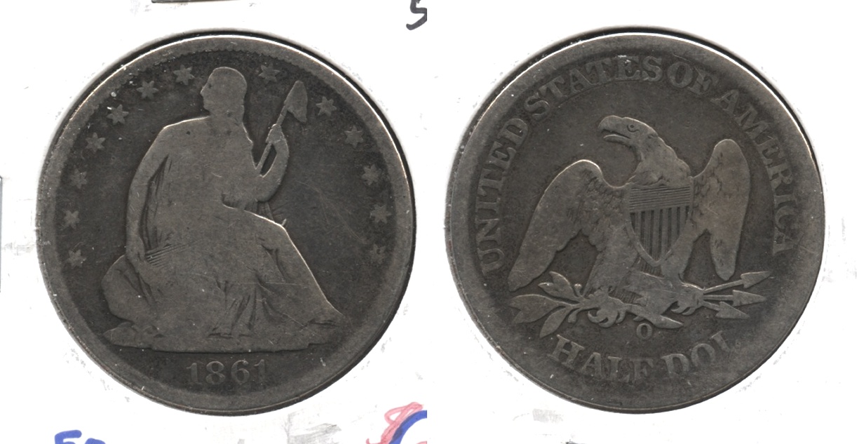 1861-O Seated Liberty Half Dollar Good-4