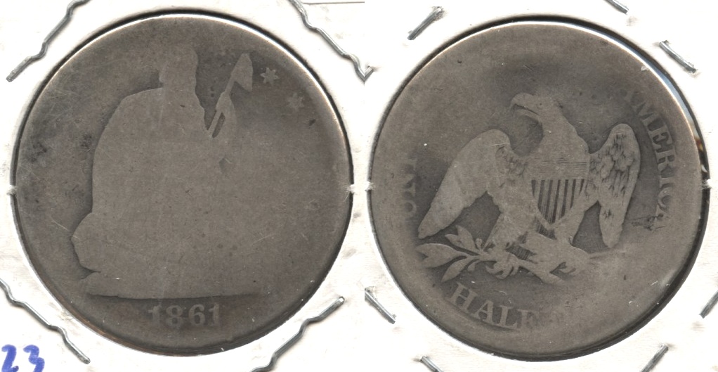 1861 Seated Liberty Half Dollar Fair-2