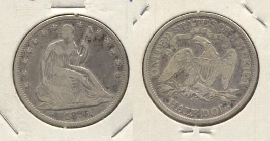 1876-CC Seated Liberty Half Dollar VG-8