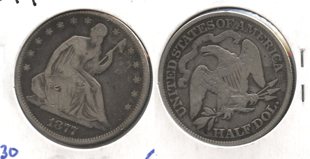 1877 Seated Liberty Half Dollar Good-4 #c