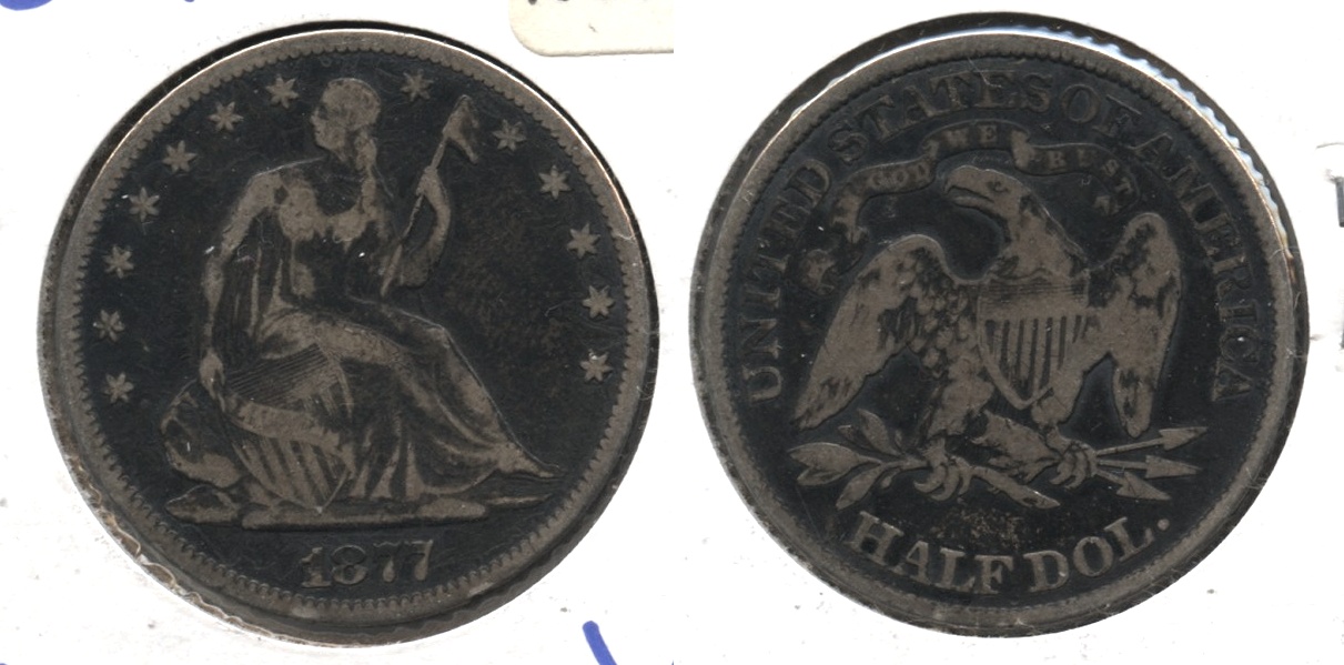 1877 Seated Liberty Half Dollar VG-8 Dark