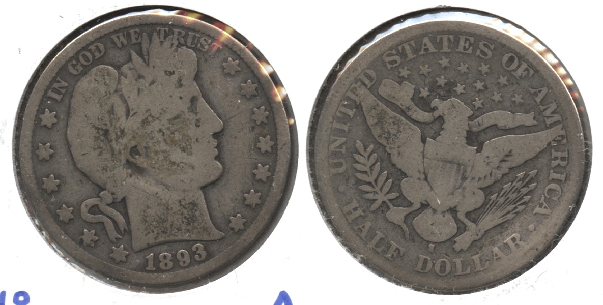 1893-S Barber Half Dollar AG-3