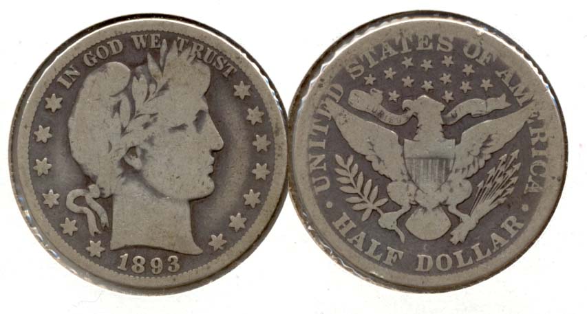 1893 Barber Half Dollar Good-4