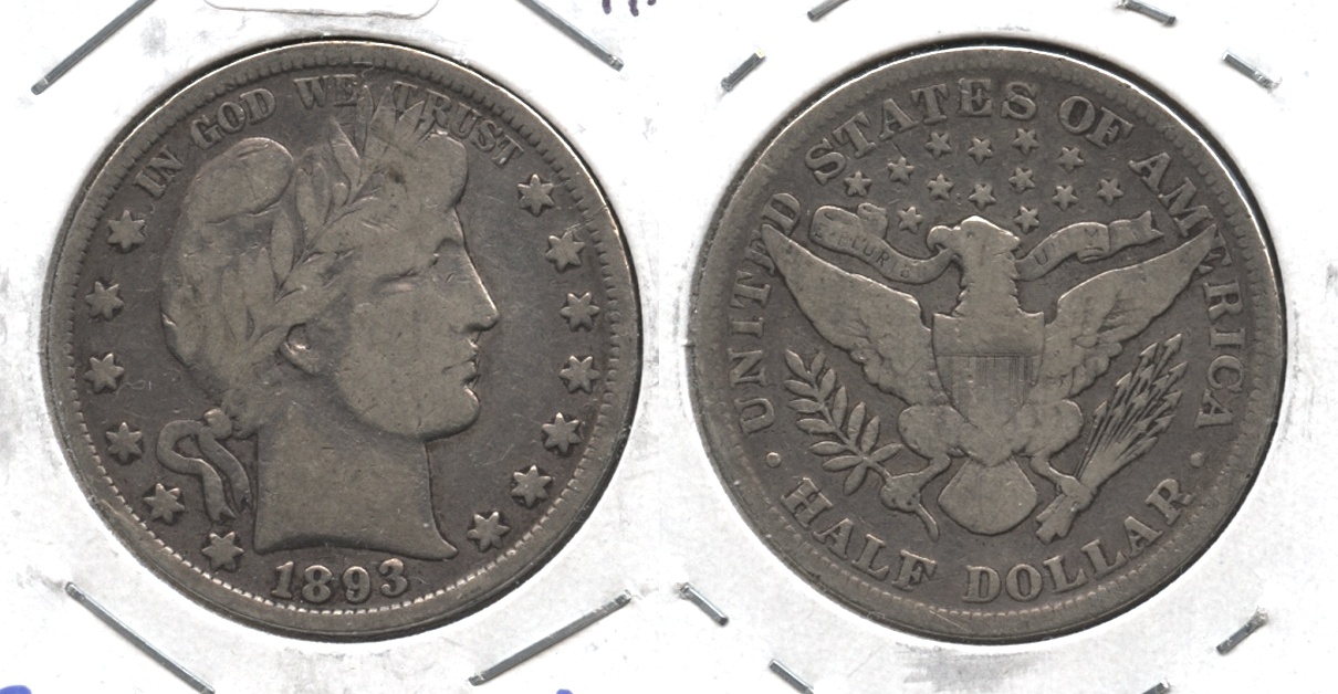1893 Barber Half Dollar VG-8