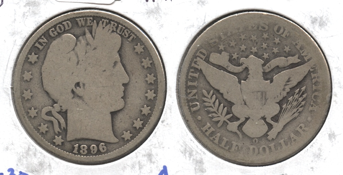1896-O Barber Half Dollar AG-3 #a