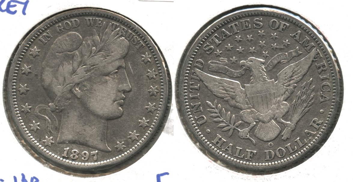 1897-O Barber Half Dollar Fine-12 Cleaned