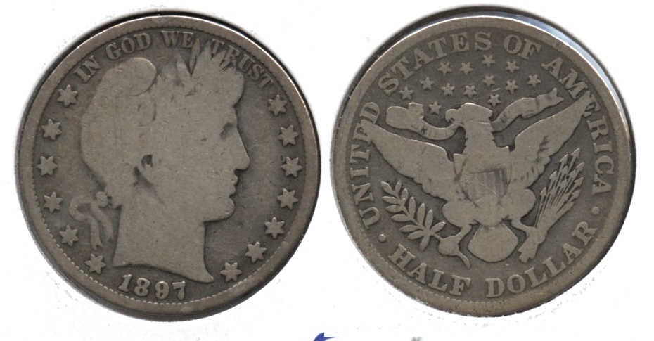 1897 Barber Half Dollar Good-4 f