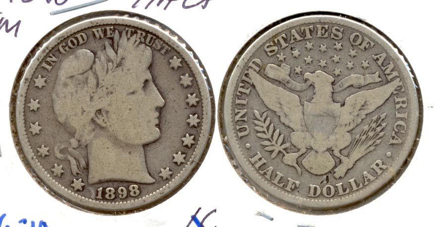 1898 Barber Half Dollar VG-8