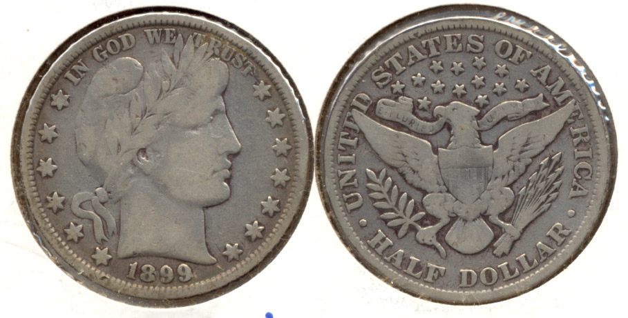 1899 Barber Half Dollar VG-8 a