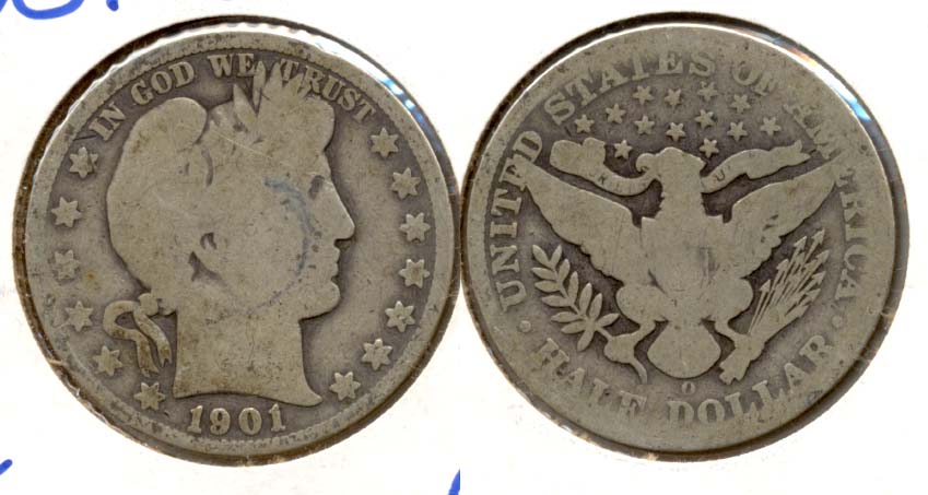 1901-O Barber Half Dollar AG-3 a