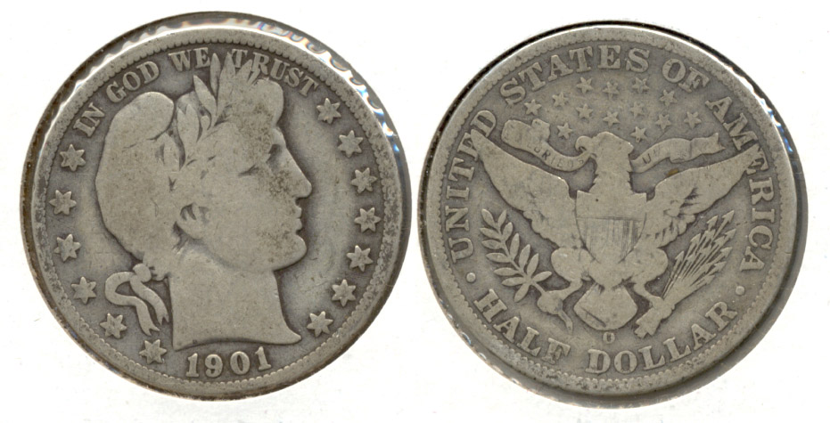 1901-O Barber Half Dollar Good-4 a
