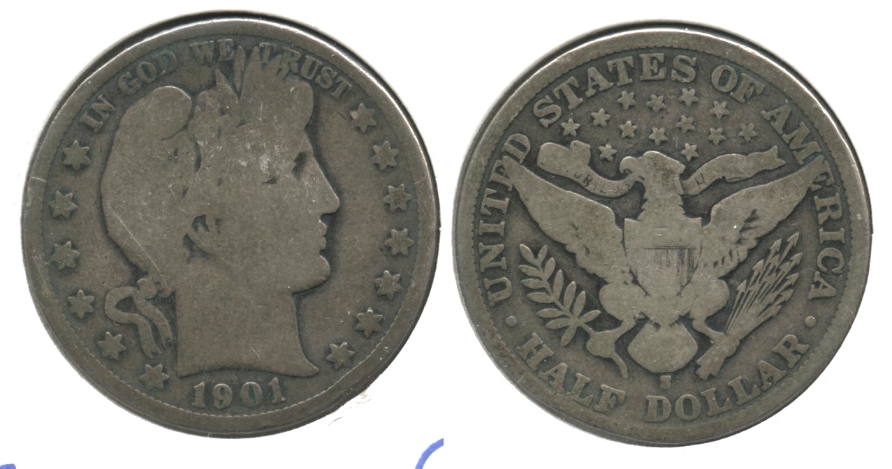 1901-S Barber Half Dollar Good-4 #c