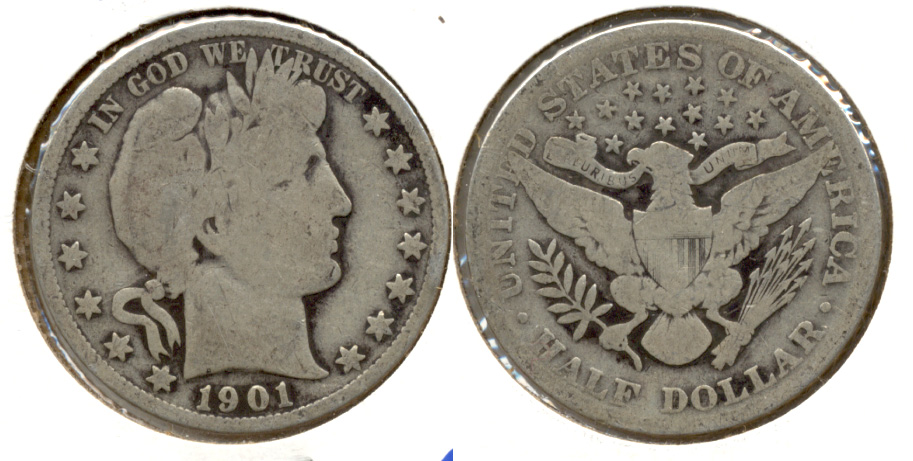 1901 Barber Half Dollar Good-4 a