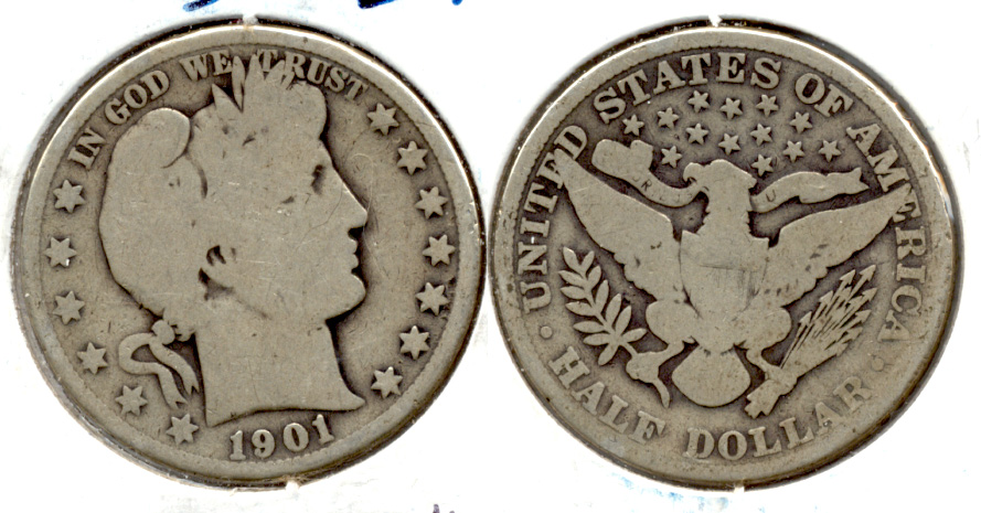 1901 Barber Half Dollar Good-4 b