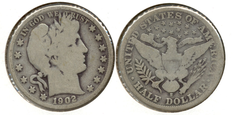 1902-S Barber Half Dollar Good-4