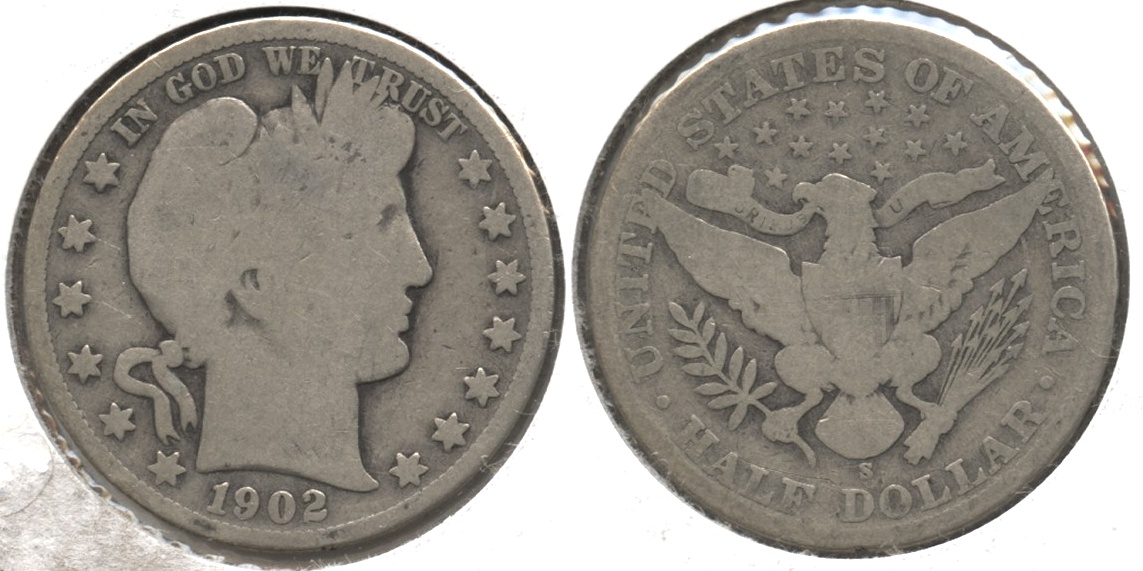 1902-S Barber Half Dollar Good-4 #e