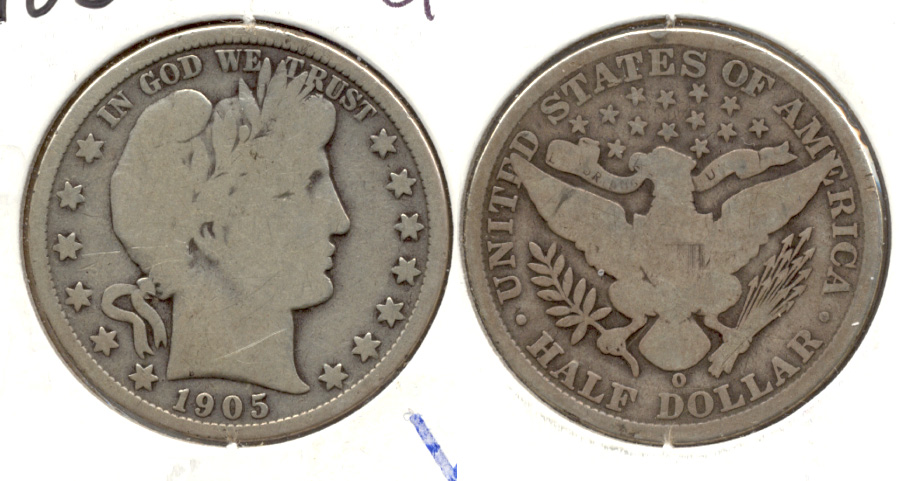 1905-O Barber Half Dollar Good-6 Rim Bump