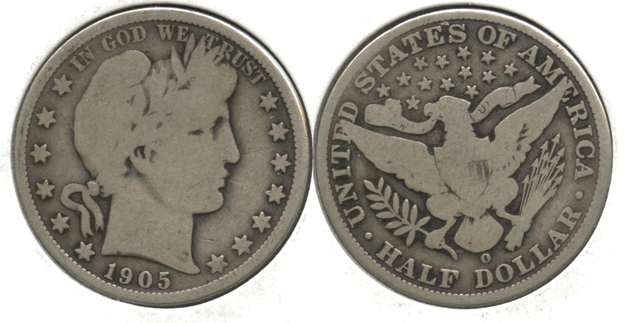 1905-O Barber Half Dollar Good-6 #b