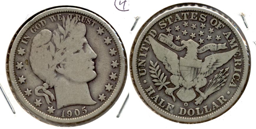 1905-O Barber Half Dollar VG-10