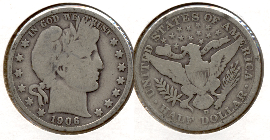 1906-D Barber Half Dollar Good-4 j