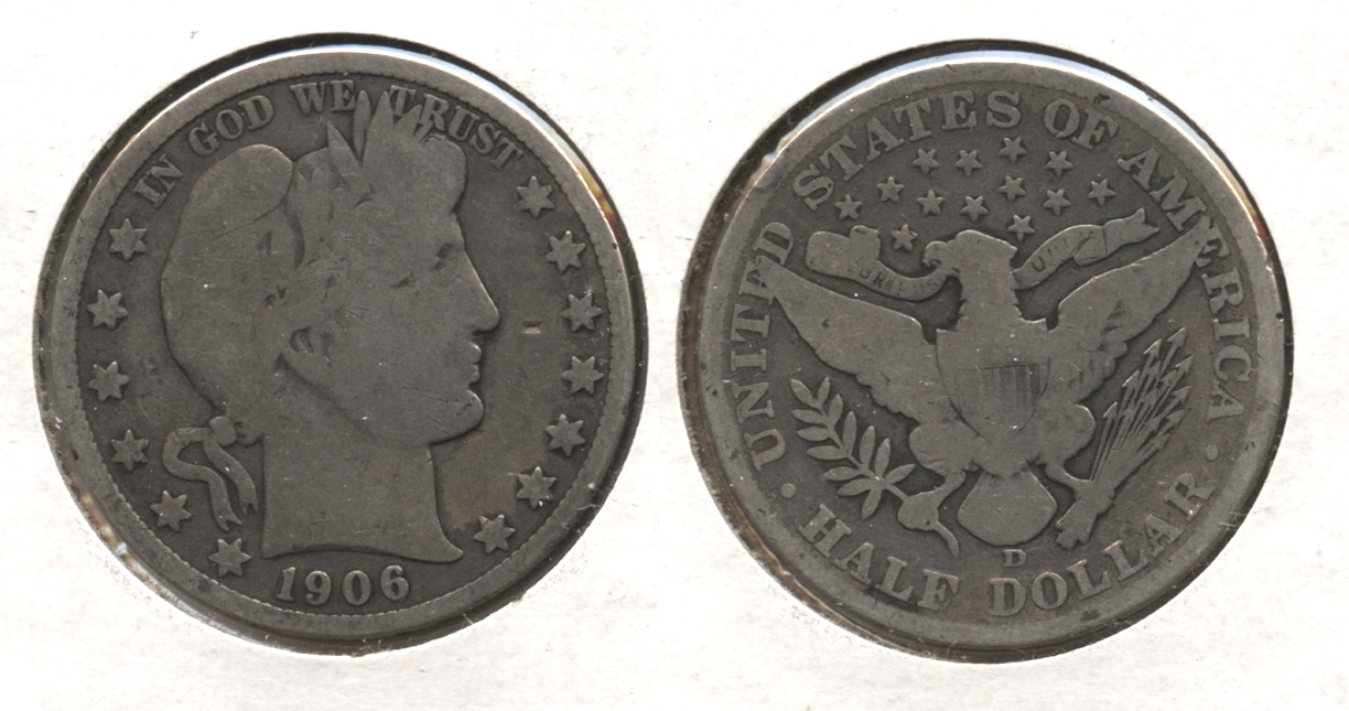 1906-D Barber Half Dollar Good-4 #s