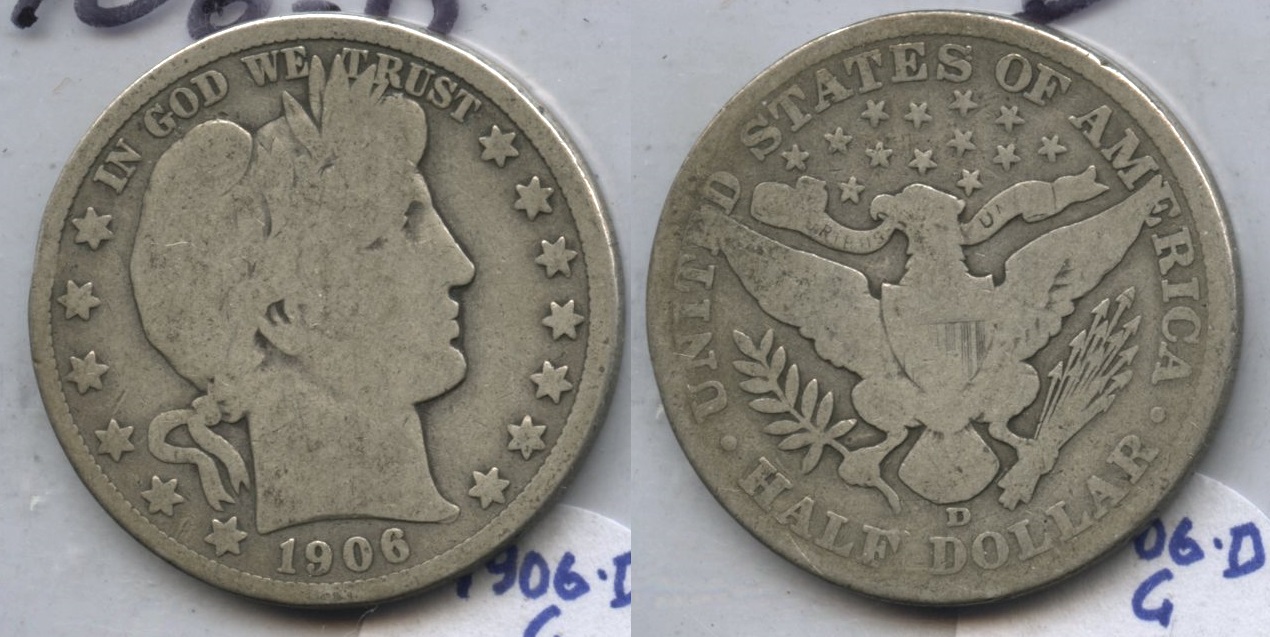 1906-D Barber Half Dollar Good-4 #z