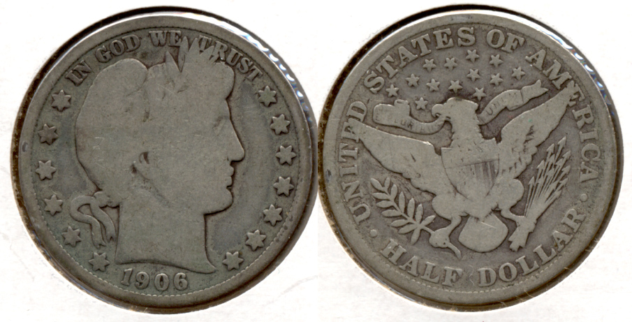 1906 Barber Half Dollar Good-4 d