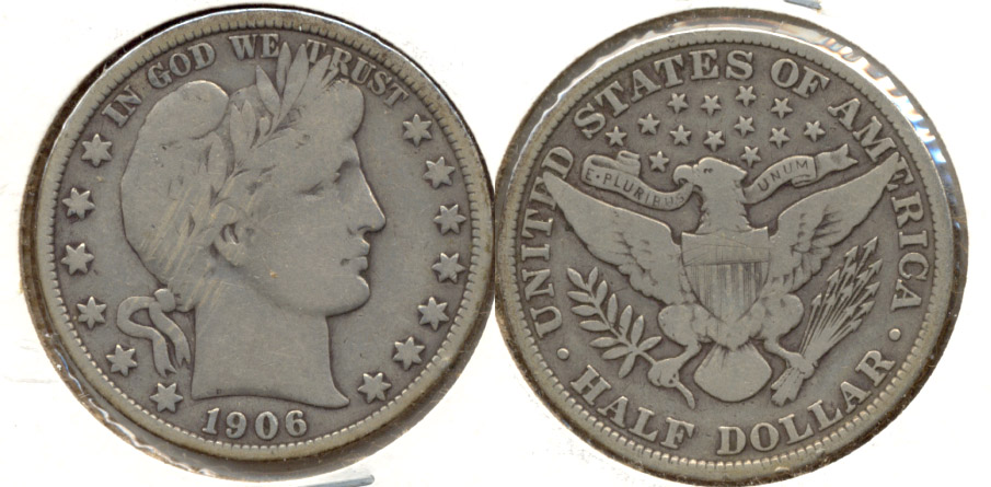1906 Barber Half Dollar VG-8