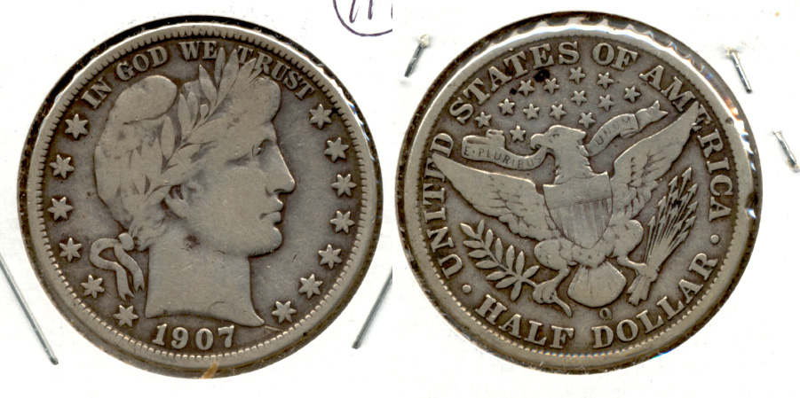 1907-O Barber Half Dollar VG-10