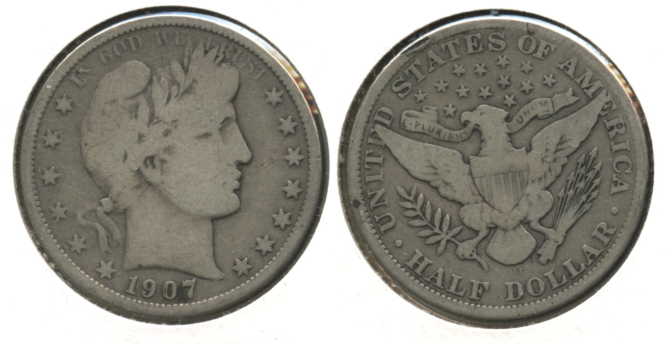 1907-O Barber Half Dollar VG-8 #a