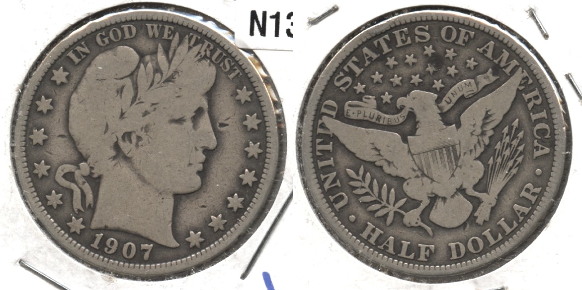 1907 Barber Half Dollar VG-8 #d