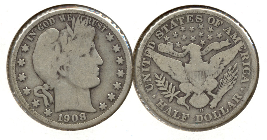 1908-O Barber Half Dollar Good-4 g
