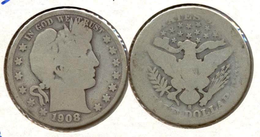 1908-S Barber Half Dollar AG-3