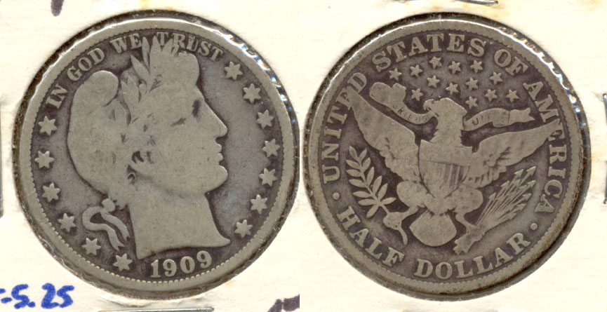 1909 Barber Half Dollar Good-6