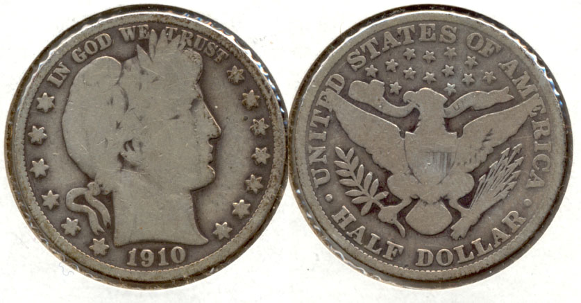 1910 Barber Half Dollar Good-4 e
