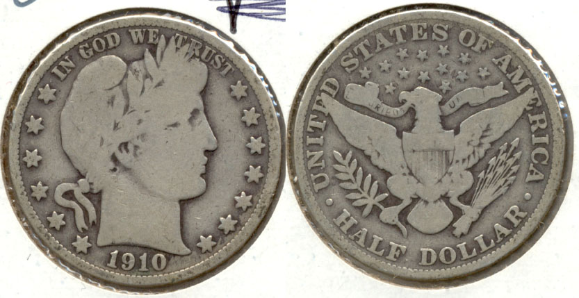 1910 Barber Half Dollar Good-6 g