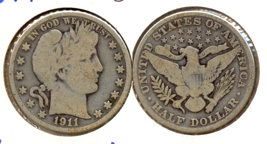 1911 Barber Half Dollar Good-4