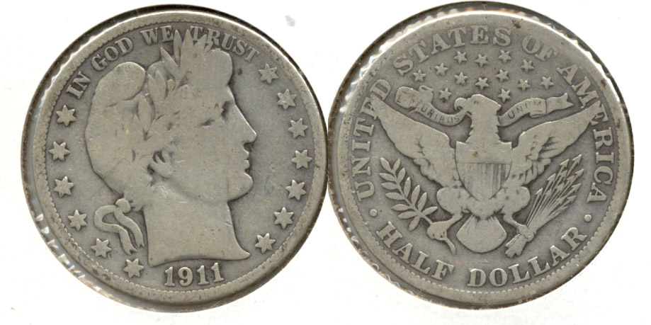 1911 Barber Half Dollar Good-4 c