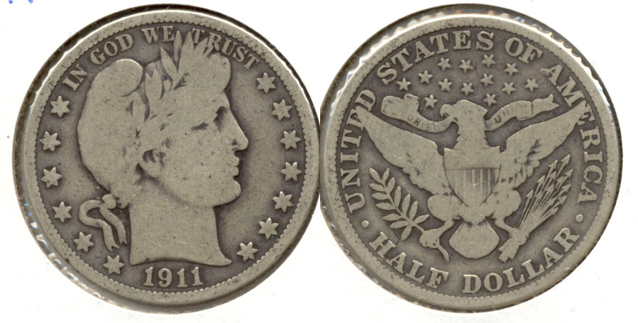 1911 Barber Half Dollar Good-4 d