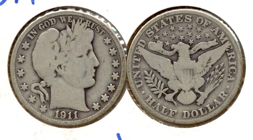 1911 Barber Half Dollar Good-6