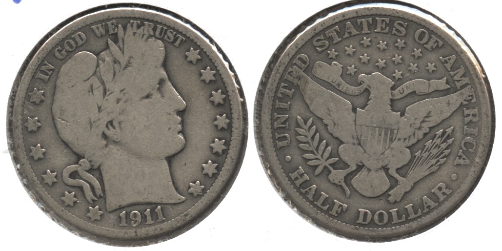 1911 Barber Half Dollar Good-6 #b