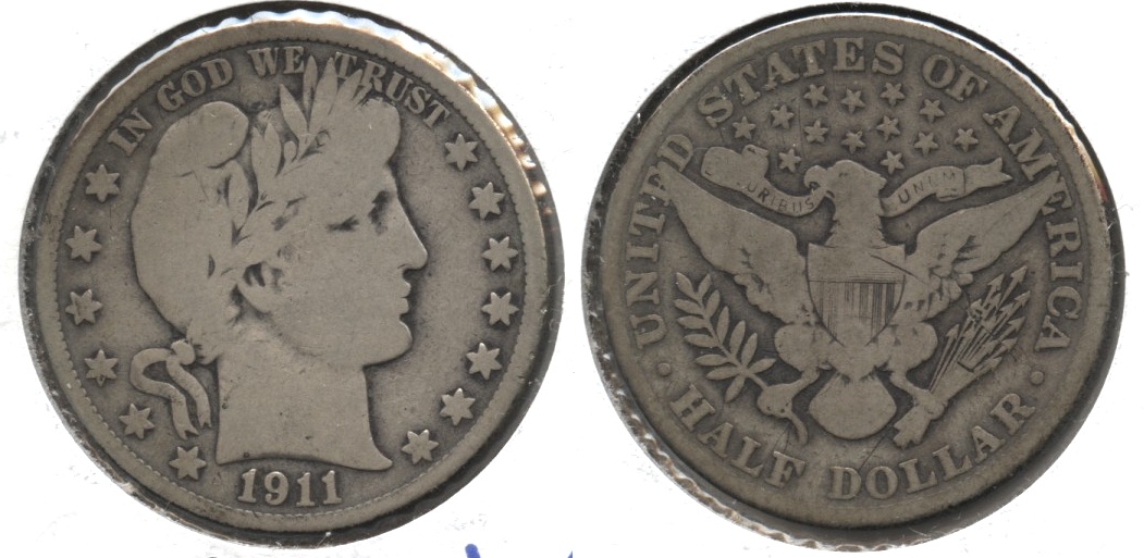 1911 Barber Half Dollar VG-8 #c