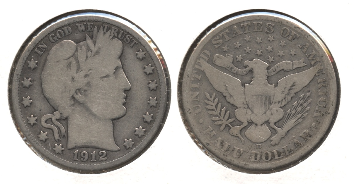 1912-D Barber Half Dollar Good-6 #d