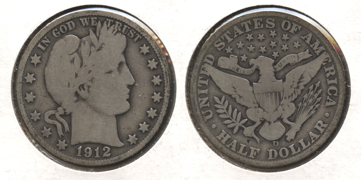 1912-D Barber Half Dollar VG-8 #n