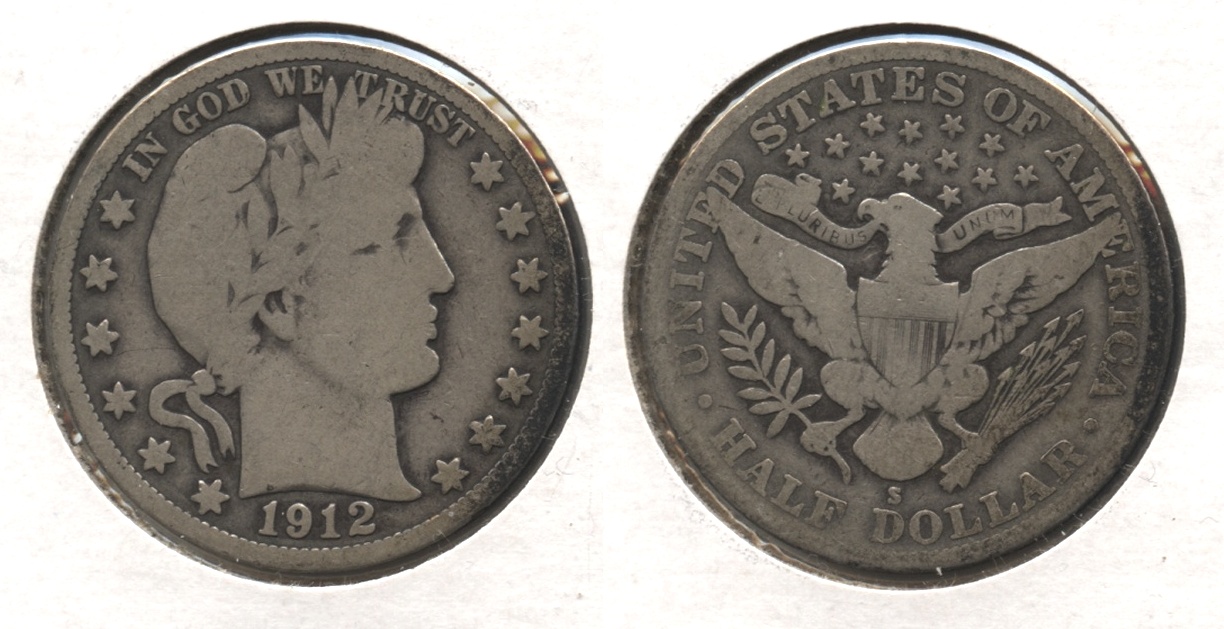 1912-S Barber Half Dollar Good-4 #g