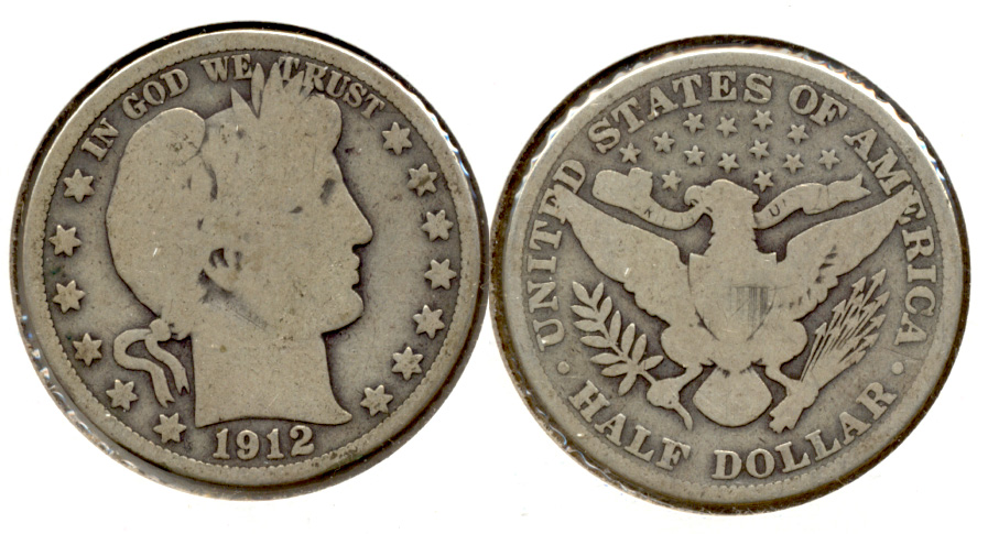 1912 Barber Half Dollar Good-4 a