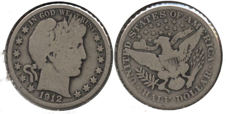 1912 Barber Half Dollar Good-4 e