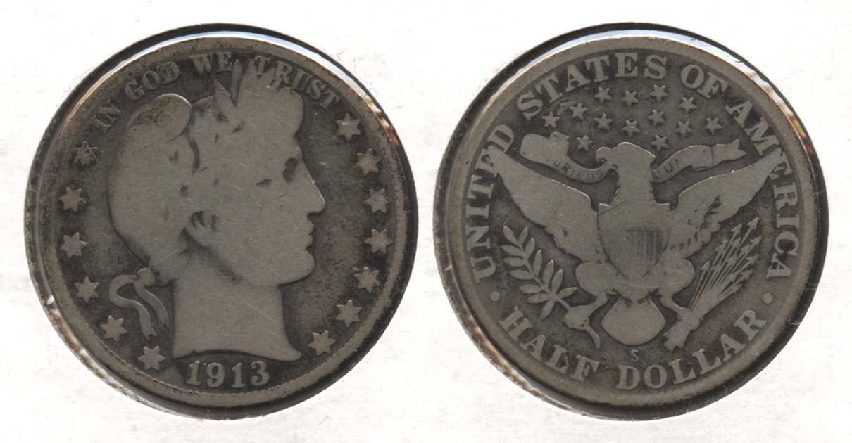 1913-S Barber Half Dollar Good-4 #f
