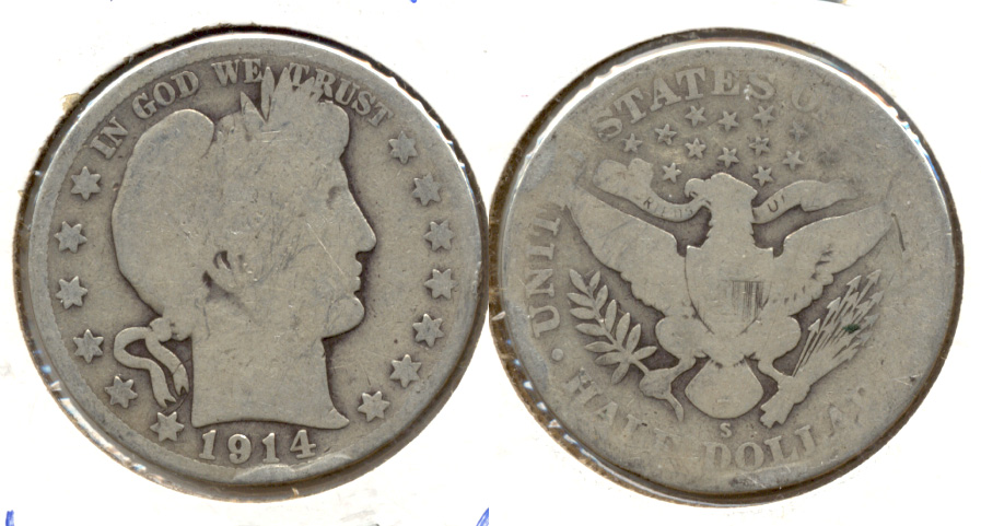 1914-S Barber Half Dollar AG-3 a