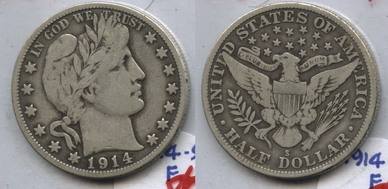 1914-S Barber Half Dollar Fine-12